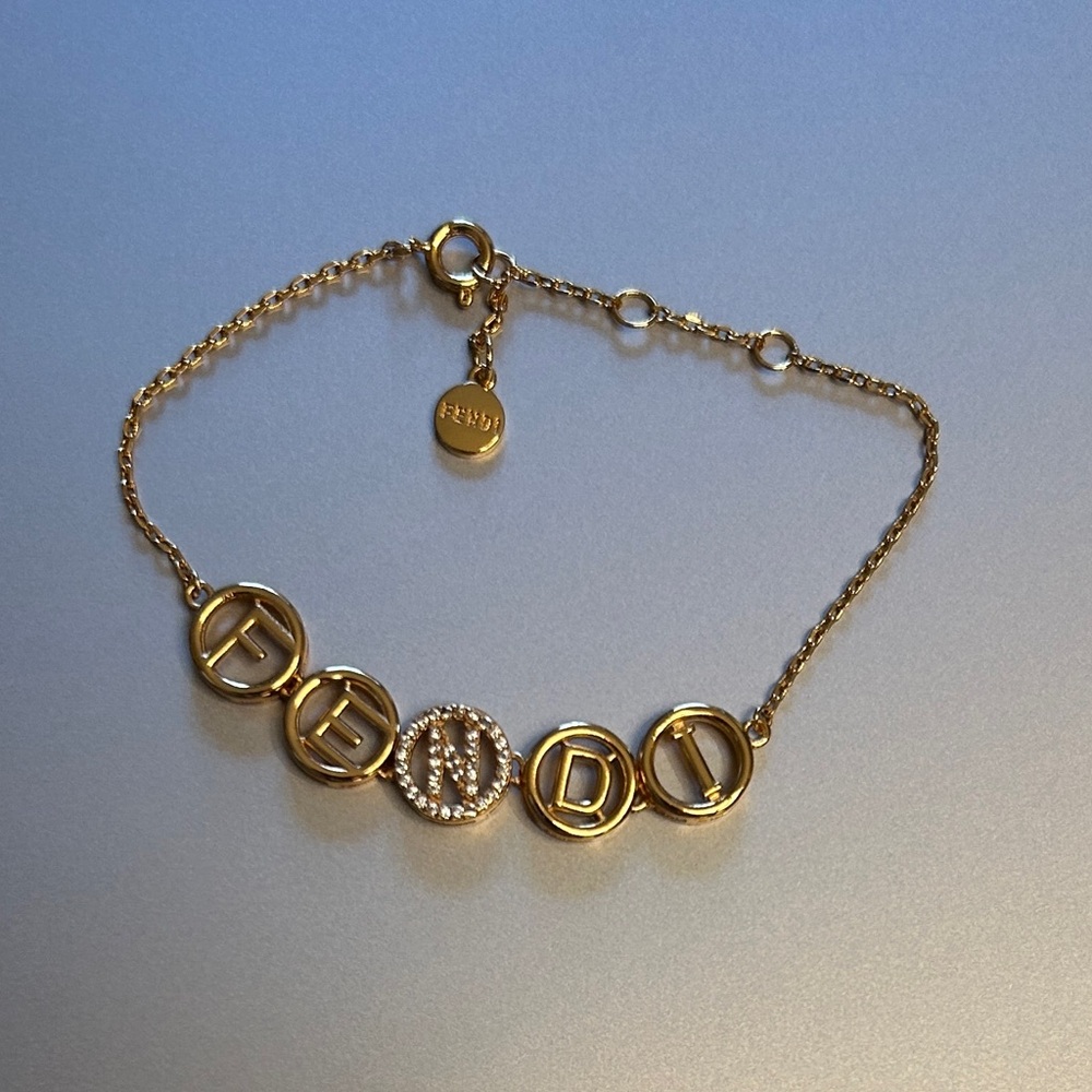 Fendi Gold-Coloured Bracelet NWOT